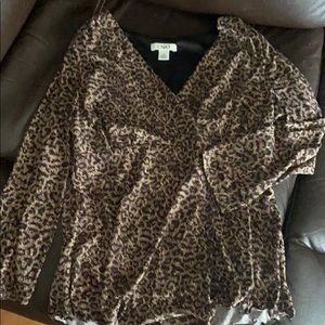Cato Leopard Print Blouse
